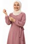 Children's Practical Tie-Up Double-Breasted Hijab Prayer Dress - 3