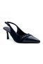 Navy Blue Ovis Heeled Genuine Leather Lined Shoes Tx01 - 2