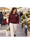 Yubi Stitch Women's Burgundy Daisy Flower Series - Thin Sweatshirt - 4