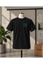 Black T-Shirt with Tiger Figure Premium Front and Back Printed Short Sleeves - 2