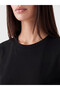 Two Mt Shop Quality Lcw Everyday Black Diving Fabric Plain Loose & Baggy Women's Sweatshirt Tunic - 3