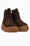 Women's Leather Thick Heeled Daily Boots 26K D26Kb-8310 Brown Nubuck - 5