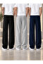 3-Piece Sweatpants (Black-Grey-Navy Blue) Men's Casual Loose Fit with Pockets - 3