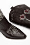 Women's Cowboy Boots Embroidered Pointed Toe Thick Heel Western Boots - 5