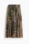 Godet-pleated skirt