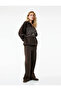 Normal Waist Regular Fit Straight Wide Leg Brown Women's Trousers 7Wak40006Ek - 2