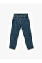 Normal Waist Cotton Vintage Straight Fit Dark Indigo Young Men's Jean Trousers 7Wam40055Nd - 4