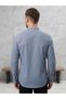 Men's Large Size Oversized Slim Fit Long Sleeve 100% Cotton Court Collar Shirt - 4