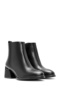 Women's Black Zippered Heeled Boots Wf250003Sv - 2