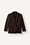 Oversized Jacket Collar Lined Blazer Jacket C2457Ax26Au - 7