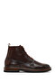 Men's Brown Lace-Up Zippered Leather Casual Boots Wm750001Df