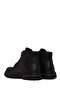 Men's Black Lace-Up Zippered Leather Boots Wm600019Dv - 6