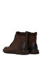 Men's Brown Lace-Up Zippered Leather Boots Wm600022Df - 6