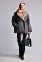 Fur Collared Double-Breasted Regular Fit Cashmere Coat H8597Ax26Wn - 2