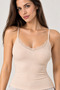 Women's 3-Pack 95% Cotton Lace Detailed Thin Strap Ribbed Undershirt - Flexible Soft Everyday Undergarment - 5