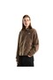 Women's Burgundy W Fleece Collared Jacket Polar
