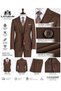Men's Classic Regular Fit Suit with Vest 3-Piece Large Size 50-64 - 7