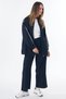 Stripe Detailed Double Suit Navy Blue