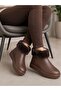 Women's Fur Waterproof Ankle Boots-Brown