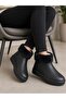 Women's Fur Waterproof Ankle Boots-Black - 2