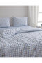 Virginie Double 100% Cotton Ranforce Printed Sheet and Duvet Cover Set - Blue - 3