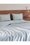 Gilberte King Size 100% Cotton Ranforce Printed Sheet and Duvet Cover Set - Mint Green - 4