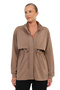 Zippered Sweatshirt Women's Light Brown Wl 18Art