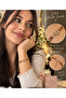 Women's Gold Butterfly Figured Zircon Stone Stylish Bracelet – Elegant Herringbone Chain Design - 2