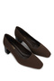 Women's Textile Brown Heeled Shoes - 2