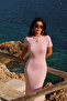 Pembe Grino Elbise - 3