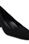 Women's Textile Black Heeled Shoes - 7