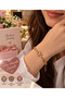 Women's Gold Heart Figured Chain Bracelet – Stylish and Elegant Jewelry Accessory – Valentine's Day Gift for Your Loved One or Mother's Day Gift - 2