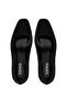 Women's Textile Black Heeled Shoes - 5