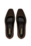 Women's Textile Brown Heeled Shoes - 5
