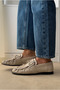 Woman's flat shoe beige - 4
