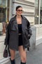 Women's Brown Belted Faux Leather Trench Coat - 7
