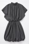 Rochie mini cu guler încrețit Antracit - 3