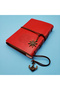 2 Pieces of Memory Notebook with Faux Leather Cover – Compass Printed Red Design Unlined 150 Pages Wedding Bridal Circumcision Notebook Journal - 2