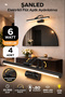6W Electric Flute Led Sconce Black Color Daylight Adjustable Head 4 Pcs