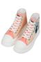 Women's Vegan Beige Thick Sole High Sneakers - Little Eyes Big Feelings Design - 2