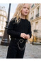 Ozmarka New Season Black Leather Look Heart Patterned Girl's Belt