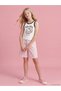 Pink Striped Girls' Shorts - 2