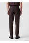 Özmarka New Season Brown Regular Fit 100% Linen Men's Trousers - 4