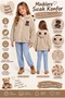 Girl's Plush Cardigan Hooded Zippered Teddy Bear Embroidered Soft Warm Coat Ak4128 - 2