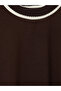 Ozmarka New Season Brown Stripe Detailed Soft Touch Women's Sweatshirt Tunic - 6
