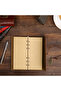 5 Pieces of Leaf Patterned Leather Covered Memory Notebook – Unlined Daily Memory Notebook, Antique Look Notebook Journal - 3