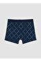 Ozmarka New Season Navy Blue Cotton Flexible Men's Boxer 3-Pack - 5