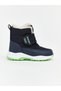 Peak New Season Navy Blue Baby Boy Boots with Fur Inside - 2