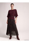 Timeless Clothing & Timeless Choices Embroidered Chiffon Skirt with Drawstring Waist