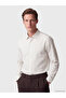 Vizyon New Season Ecru Regular Fit Dobby Men's Shirt